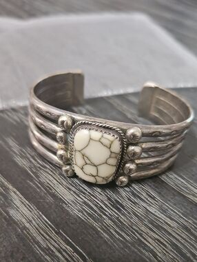 Sonny Spruce Signed Silver Cuff Bracelet
